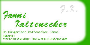 fanni kaltenecker business card